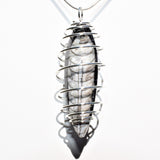 CHARGED Baby Moroccan Orthoceras Fossil Perfect Pendant + 20" Silver Chain