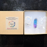 Dazzleberry Rainbow Flame Aura Quartz Crystal Perfect Pendant 20" Silver Chain