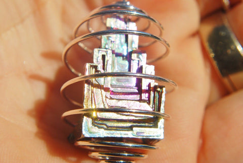 xPerfect Pendant™ Heaven's Temple™ Bismuth Crystal Pendant 26" 925 Silver Chain