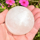 2.6" Selenite Crystal Sphere / Egg Charging Station Selenite Sphere & Egg Stand