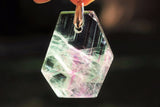 2" CHARGED "SUMO" Rainbow Fluorite Crystal Pendant Healing Energy 120cts USA