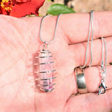 CHARGED Premium Veracruz Amethyst Crystal Perfect Pendant + 20" Silver Chain