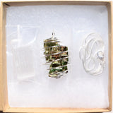 CHARGED USA Grown Bismuth Crystal Perfect Pendant + 20" Silver Chain