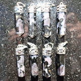 CHARGED Faceted Mystic Indigo Gabbro Crystal Perfect Pendant + 20" Chain