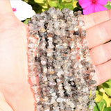 CHARGED 18" Rutilated Tourmalinated Quartz Crystal Chip Necklace REIKI !