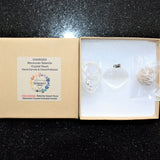 CHARGED Moroccan Selenite Crystal Heart Perfect Pendant 20" Silver Chain