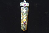 CHARGED 7 Chakra Labradorite Crystal Perfect Pendant + 20" Chain