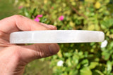 XL Selenite Disc Polished Flat Crystal Charging Station POWERFUL ZENERGY GEMS