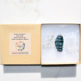 Perfect Pendant Baby Peacock Ore Crystal Energy Pendant 20" Silver Chain