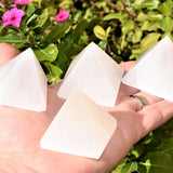 2" (50mm) Moroccan Selenite Pyramid Hand-carved Hand-Polished POWERFUL ENERGY