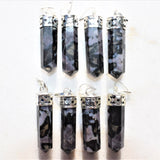 CHARGED Faceted Mystic Indigo Gabbro Crystal Perfect Pendant + 20" Chain