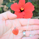 Perfect Pendant Carnelian Agate HEART Pendant + 20" Chain: ZENERGY GEMS