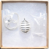 CHARGED Scolecite Hand-Polished Sphere Perfect Pendant + 20" Silver Chain