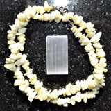 CHARGED 18" Himalayan Serpentine Crystal Chip Necklace REIKI !