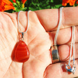 Perfect Pendant Carnelian Agate Pendant + 20" Chain: EMPOWER ZENERGY GEMS