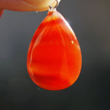 Perfect Pendant Carnelian Agate Pendant + 20" Chain: EMPOWER ZENERGY GEMS