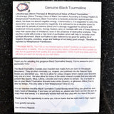 CHARGED 6" Black Tourmaline Crystal Bracelet Tumble Polished Stretchy REIKI