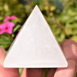 2" (50mm) Moroccan Selenite Pyramid Hand-carved Hand-Polished POWERFUL ENERGY