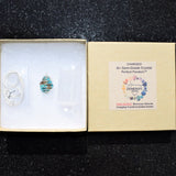 CHARGED Arizona Turquoise Nugget Crystal Perfect Pendant + 20" Silver Chain