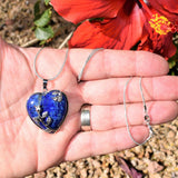 Perfect Pendant - Lapis Lazuli Heart Pendant + 20" Chain by ZENERGY GEMS