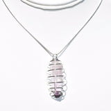 CHARGED Premium Veracruz Amethyst Crystal Perfect Pendant + 20" Silver Chain