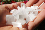 Amazing Pure WHITE Selenite Natural Jewelry / Gridding Crystals POWERFUL 250cts