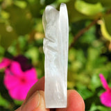 CHARGED 2.25" Selenite Crystal Hand-Carved Angel Peaceful Energy! ZENERGY GEMS