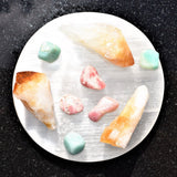 XL Selenite Disc Polished Flat Crystal Charging Station POWERFUL ZENERGY GEMS