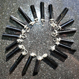 925 Sterling CHARGED Himalayan Black Tourmaline Perfect Pendant + 20" 925 Chain