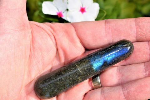 Charged 4" Labradorite Massage Wand Crystal Healing Energy REIKI ~70g