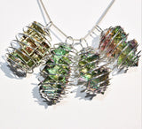 CHARGED USA Grown Bismuth Crystal Perfect Pendant + 20" Silver Chain