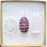 CHARGED Himalayan Starfire Ruby Crystal Perfect Pendant + 20" Chain WOW