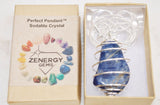 Brazilian Sodalite Crystal Perfect Pendant 20" Silver Chain ENERGIZING!