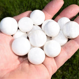 CHARGED Scolecite Hand-Polished Sphere Perfect Pendant + 20" Silver Chain