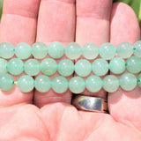 Premium CHARGED Green Aventurine Crystal 8mm Bead Bracelet Stretchy ENERGY REIKI