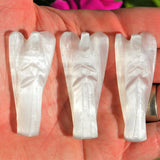 CHARGED 2.25" Selenite Crystal Hand-Carved Angel Peaceful Energy! ZENERGY GEMS