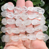 10 x 7" Strands of Amplifier Clear Quartz Crystal Beads - Beader's & Gridder's!