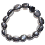 CHARGED Hematite Crystal Bracelet Tumble Polished Stretchy ENERGY REIKI WOW!!!