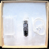 CHARGED Faceted Mystic Indigo Gabbro Crystal Perfect Pendant + 20" Chain