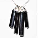 925 Sterling CHARGED Himalayan Black Tourmaline Perfect Pendant + 20" 925 Chain