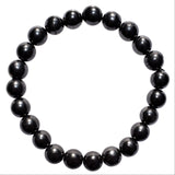 CHARGED Polished Russian Shungite Bracelet Stretchy ENERGY REIKI SYN 12