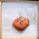 CHARGED REIKI Wrapped Red Sedona Jasper Heart Perfect Pendant + 20" Chain