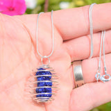 CHARGED Azurite Perfect Pendant ULTIMATE PSYCHIC STONE + 20" Silver Chain