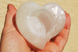 Amazing WHITE Selenite Crystal Heart - Grid Centerpiece POWERFUL: ZENERGY GEMS