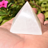 2" (50mm) Moroccan Selenite Pyramid Hand-carved Hand-Polished POWERFUL ENERGY