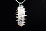 CHARGED Premium Veracruz Amethyst Crystal Perfect Pendant + 20" Silver Chain