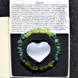 CHARGED Peridot & Green Aventurine Crystal Chip Stretchy Bracelet