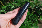 xCHARGED Dark Nephrite Inca Jade 3.5" Wand Reflexology Massage Healing 390cts