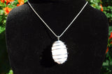 xCHARGED Polished Moroccan Selenite Crystal Perfect Pendant™ 20" 925 Silver Chain