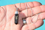 CHARGED Starburst Flash Nuummite Crystal Perfect Pendant + 20" Chain